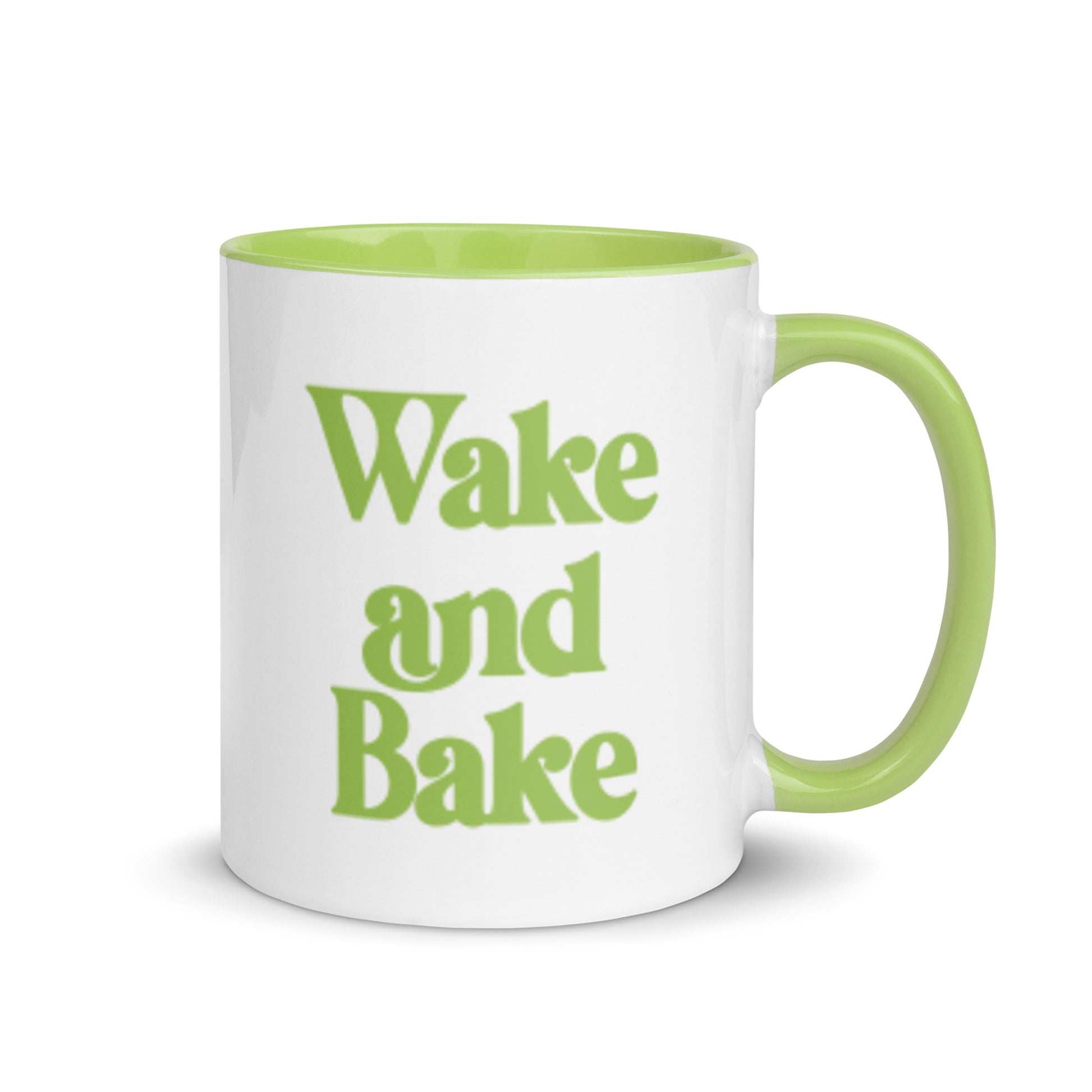 wake and bake mug funny weed gift 420 mary jane gift christmas green mug with handle 